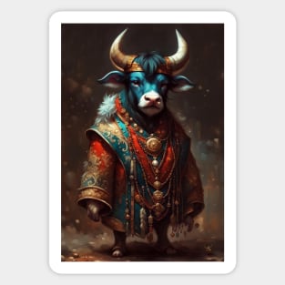 Bull dressed in Carnaval clothes No.1 Sticker